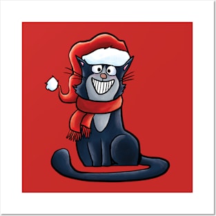 Christmas Cat Posters and Art